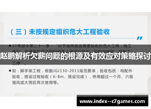 赵鹏解析欠薪问题的根源及有效应对策略探讨 赵鹏解析欠薪问题的根源及有效应对策略探讨